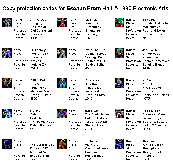 Escape from Hell copy20protection