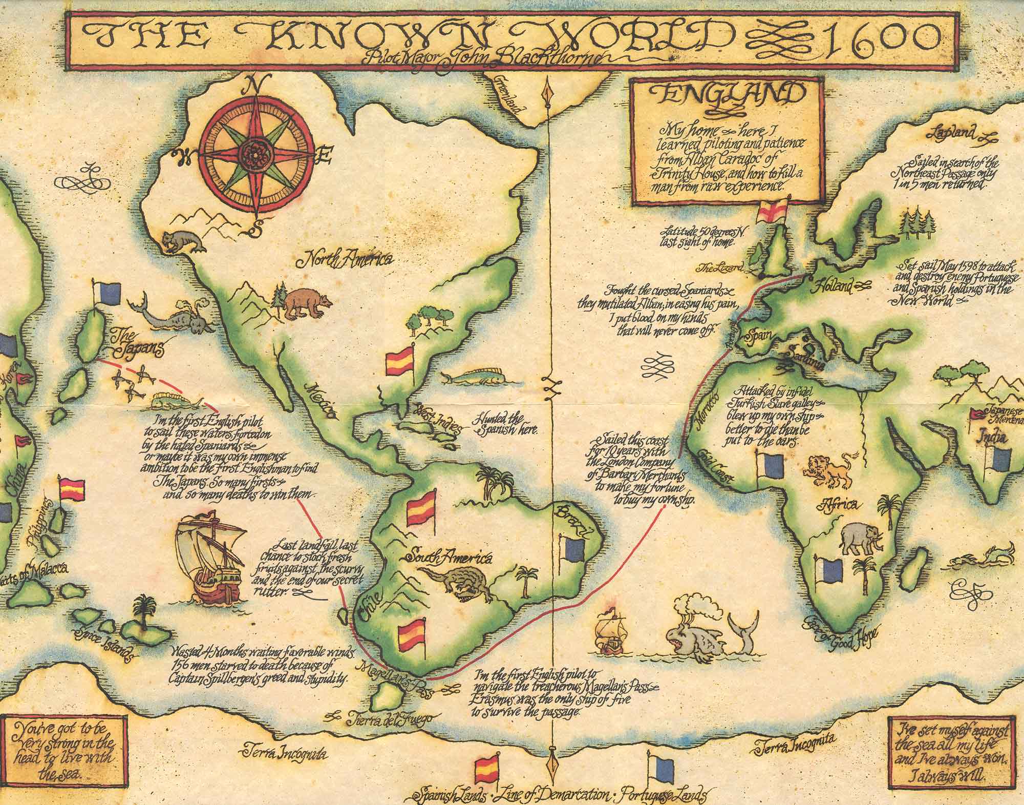 James Clavell's Shogun maps - The Known World - 1600