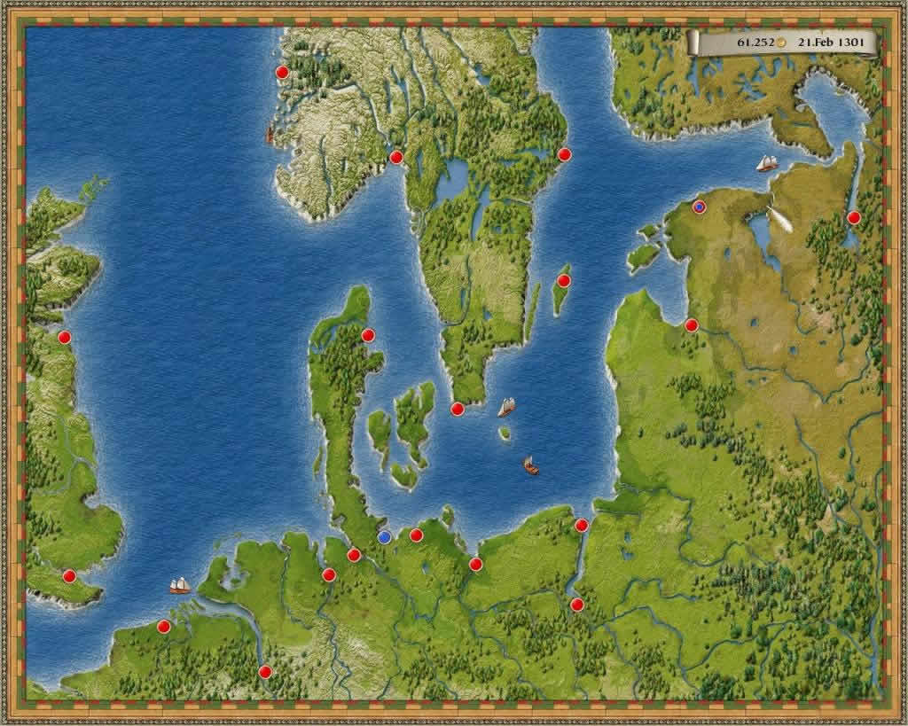 Patrician 2: Quest for Power maps - northern Europe