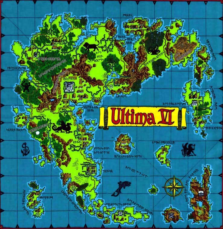 Ultima VI: The False Prophet maps - Britannia