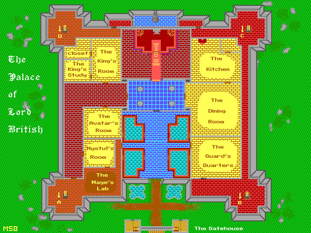 Ultima 6: The False Prophet maps - Lord British Castle