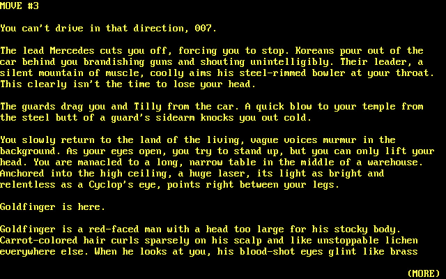 james-bond-007-goldfinger screenshot for dos