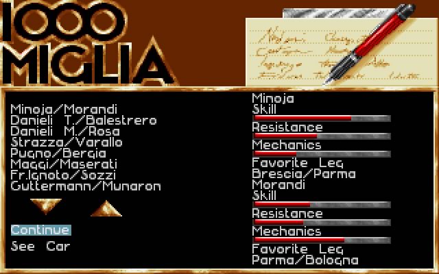 1000-miglia screenshot for dos