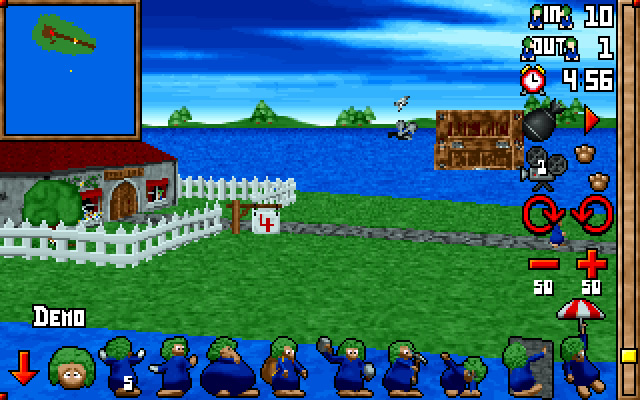 lemmings-3d screenshot for dos