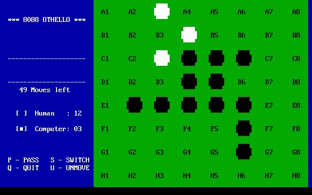 8088-othello screenshot for dos