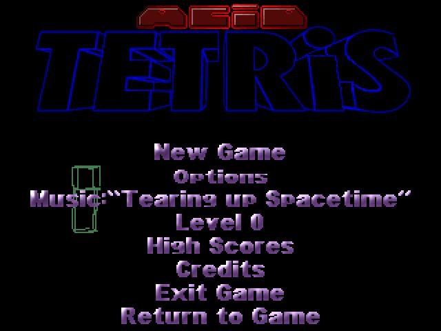 acid-tetris screenshot for dos