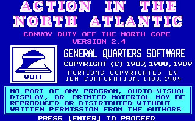 action-in-the-north-atlantic screenshot for dos