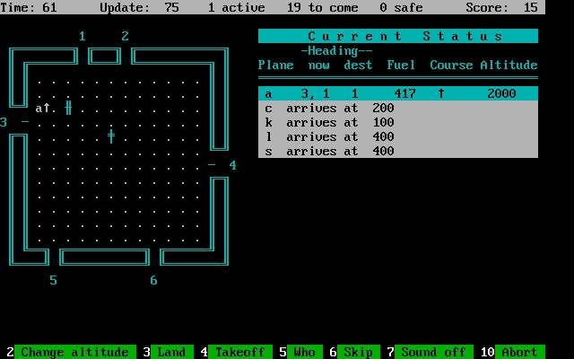 air-traffic-controller screenshot for dos