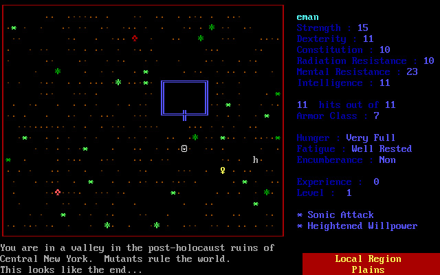 alphaman screenshot for dos