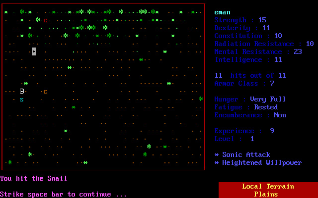 alphaman screenshot for dos