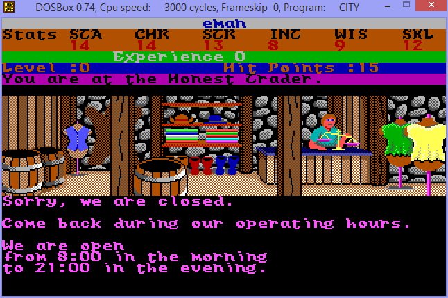 alternate-reality-the-city screenshot for dos