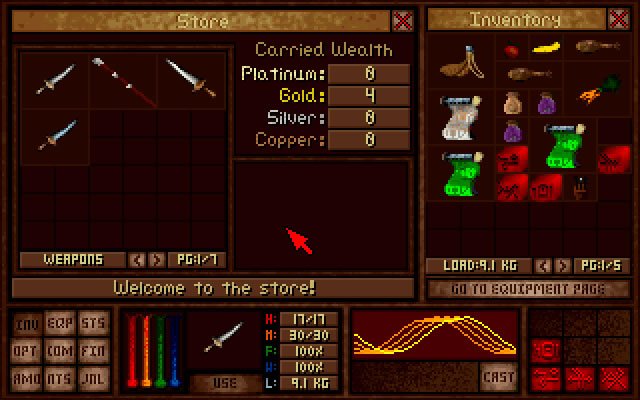 amulets-amp-armor screenshot for dos