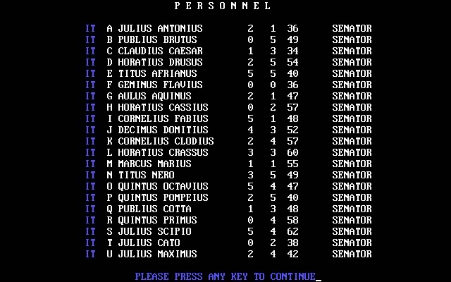 annals-of-rome screenshot for dos