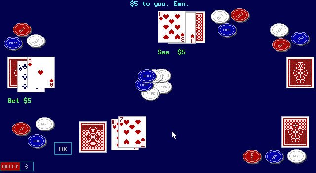 ante-up-at-the-friday-night-poker-club screenshot for dos