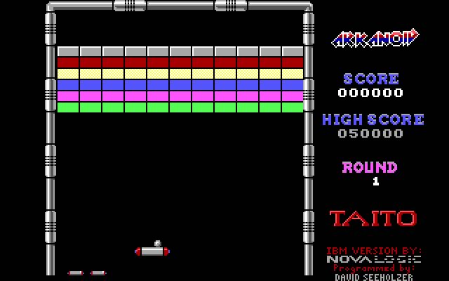 arkanoid screenshot for dos