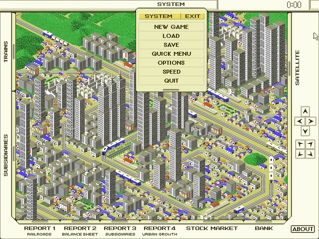 a-train screenshot for dos