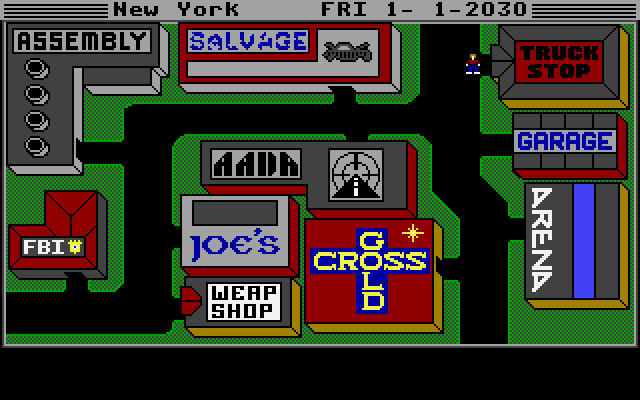 autoduel screenshot for dos