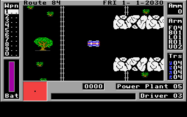 autoduel screenshot for dos