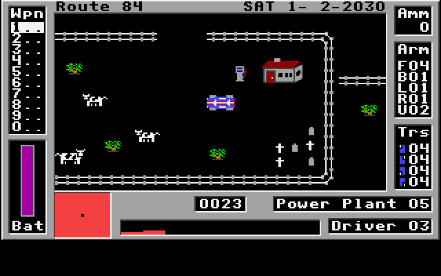 autoduel screenshot for dos