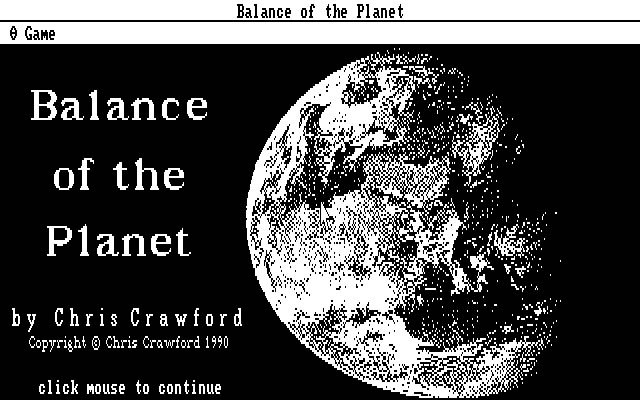 Balance of the Planet