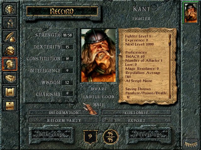 baldur-s-gate screenshot for winxp