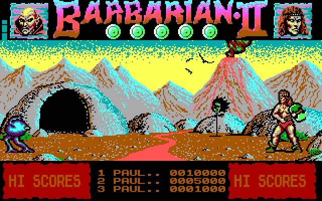 barbarian-2-dungeons-of-drax screenshot for dos