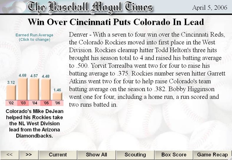 baseball-mogul-2006 screenshot for winxp