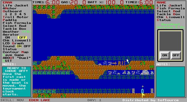 bass-duel screenshot for dos