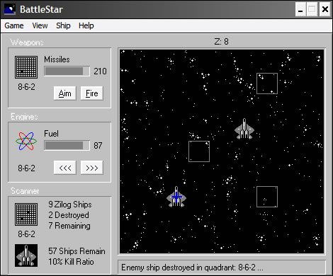 battlestar screenshot for win3x