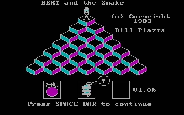 bert-and-the-snake screenshot for dos