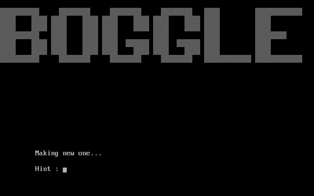 boggle screenshot for dos