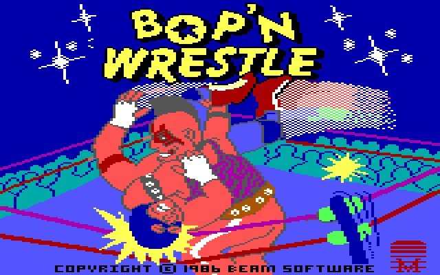 bop-n-wrestle screenshot for dos