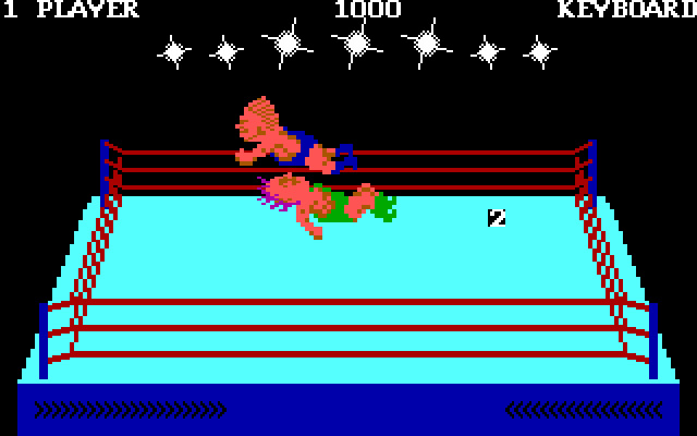 bop-n-wrestle screenshot for dos