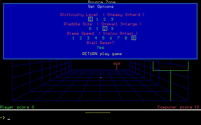 bounce-zone screenshot for dos