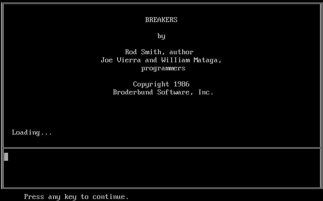 breakers screenshot for dos