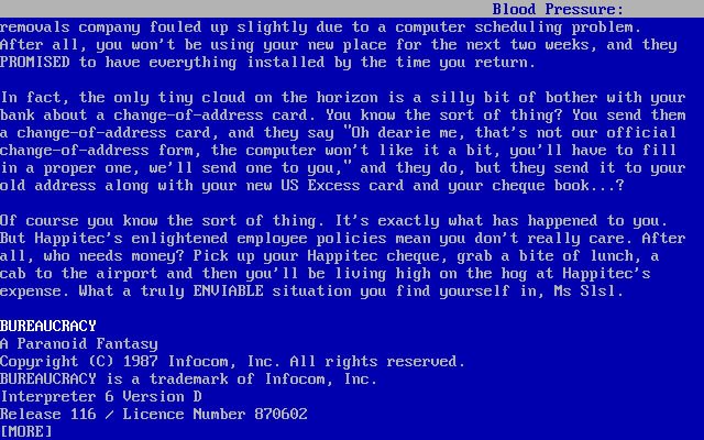 bureaucracy screenshot for dos