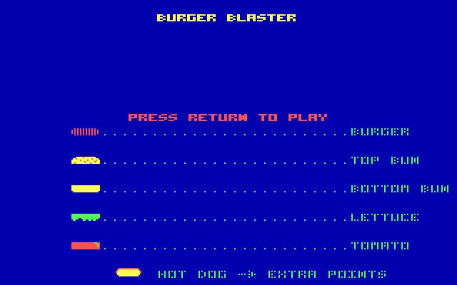 burger-blaster screenshot for dos