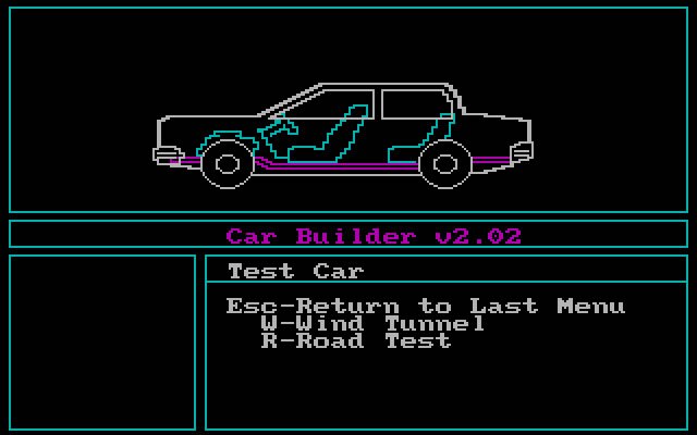 car-builder screenshot for dos