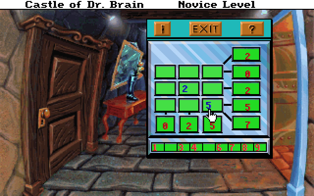 castle-of-dr-brain screenshot for dos