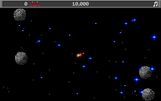 champ-asteroids screenshot for dos