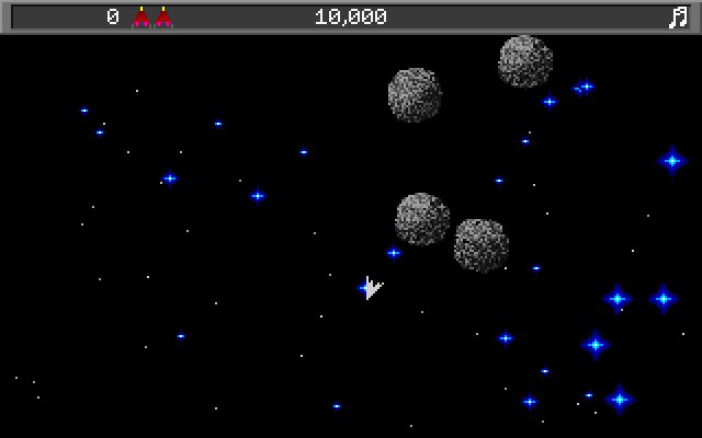 champ-asteroids screenshot for dos