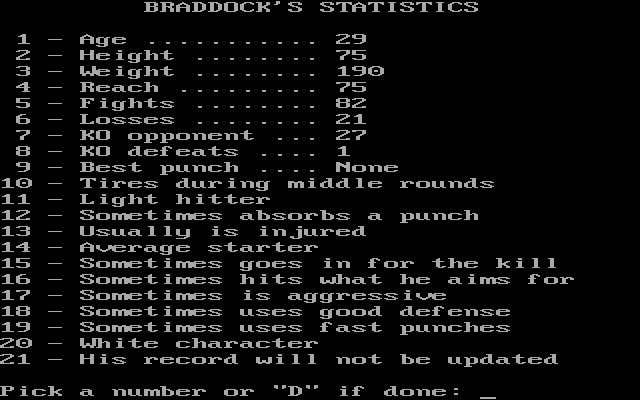 sierra-championship-boxing screenshot for dos