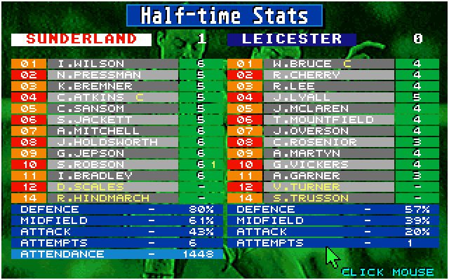 championship-manager screenshot for dos
