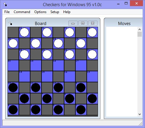 checkers-for-windows screenshot for win3x