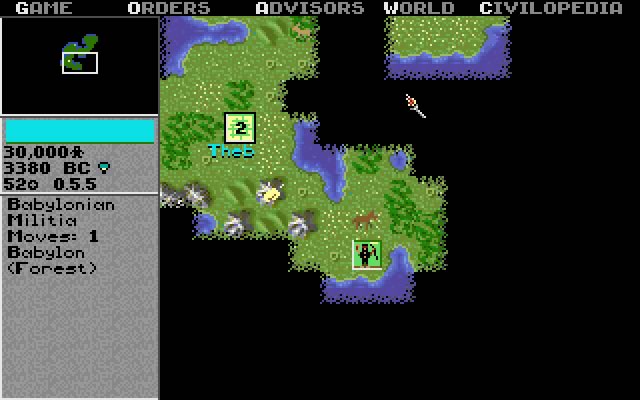 civilization screenshot for dos