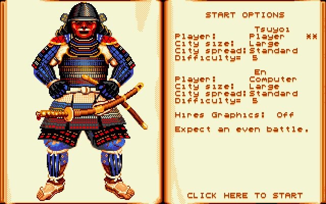 conquest-of-japan screenshot for dos