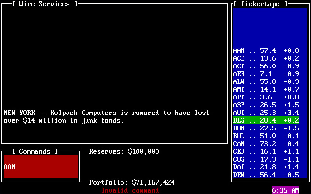 corporate-raider-the-pirate-of-wall-street screenshot for dos