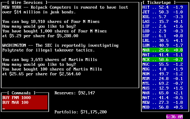 corporate-raider-the-pirate-of-wall-street screenshot for dos