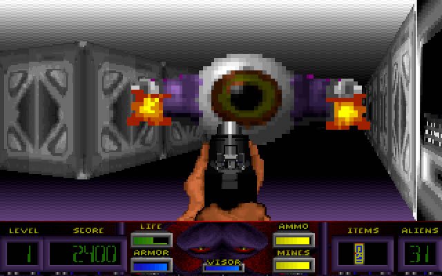 corridor-7-alien-invasion screenshot for dos