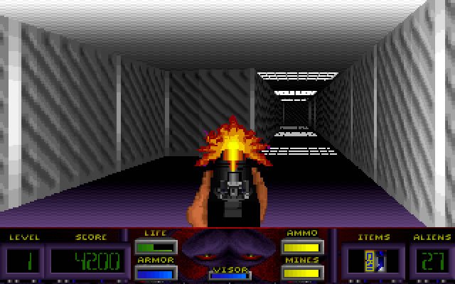 corridor-7-alien-invasion screenshot for dos